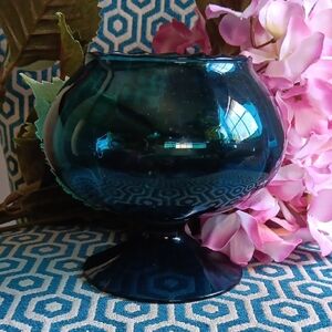 Elegant Blue Glass Vase